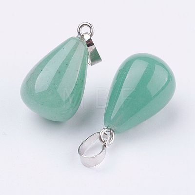 Natural Green Aventurine Pendants X-G-K187-04G-1