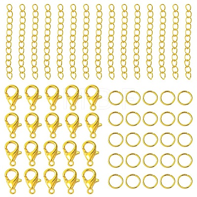 Iron Ends with Twist Chain Extension & Open Jump Rings DIY-YW0010-74G-1