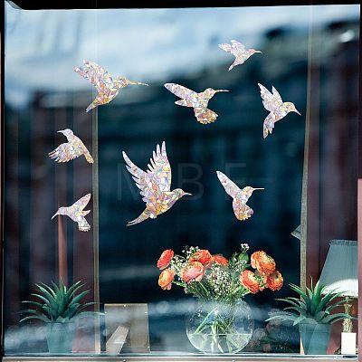 Waterproof PVC Colored Laser Stained Window Film Adhesive Stickers DIY-WH0256-065-1