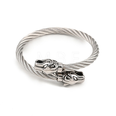 304 Stainless Steel Bangles for Men Women BJEW-H631-05B-AS-1