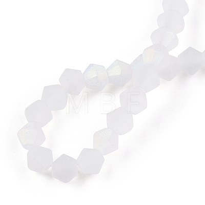 Imitate Austrian Crystal Bicone Frosted Glass Beads Strands GLAA-F029-TM2mm-A13-1