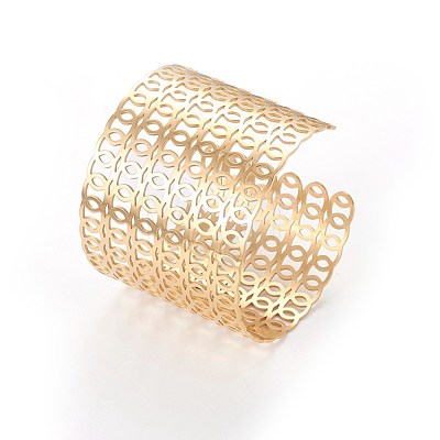 304 Stainless Steel Cuff Bangles BJEW-E361-08-1