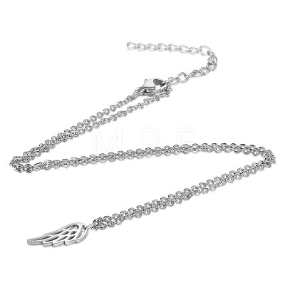 201 Stainless Steel Pendants Necklaces NJEW-S063-TN504-1-1
