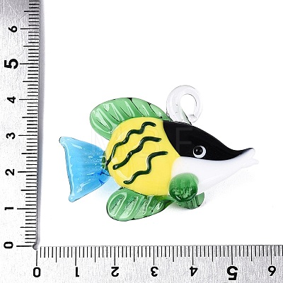 Handmade Lampwork Big Pendants LAMP-N034-22E-1