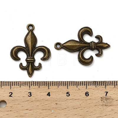 Lily Symbol Tibetan Style Alloy Pendants PALLOY-E776-01AB-01-1