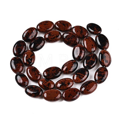 Natural Mahogany Obsidian Beads Strands G-M206-55-1