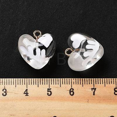 Transparent Resin Enamel Pendants RESI-D076-01D-1