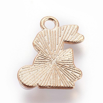 Zinc Alloy Bunny Pendants LS-ENAM-P163-02A-1