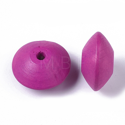 Spray Painted Natural Maple Wood Beads X-WOOD-T019-29-1