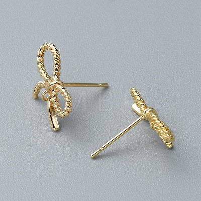 Brass Stud Earrings Finding FIND-WH0152-98-1