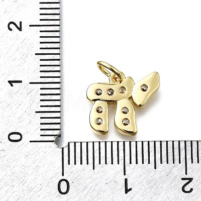 Brass Micro Pave Cubic Zirconia Pendants KK-K400-36G-1