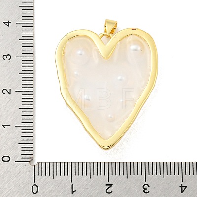 Rack Plating Brass & Epoxy Resin Pendants KK-C059-10B-G-1