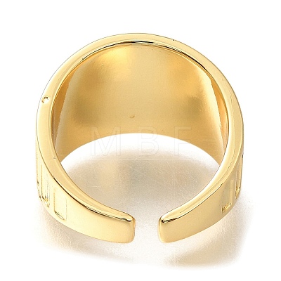 Rack Plating Brass Open Cuff Rings for Women RJEW-M022-21G-1