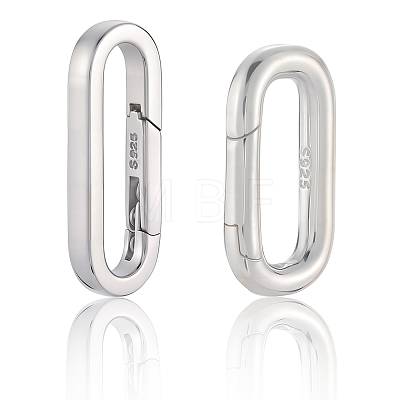 2Pcs 2 Styles 925 Sterling Silver Spring Gate Rings FIND-BBC0004-30-1