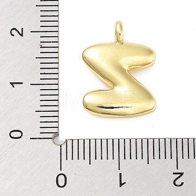 Rack Plating Brass Balloon Letter Pendants KK-C050-01G-Z-1