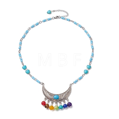 Gemstone Pendant Necklaces NJEW-MZ00032-1
