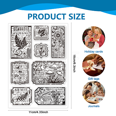 Custom PVC Plastic Clear Stamps DIY-WH0618-0012-1