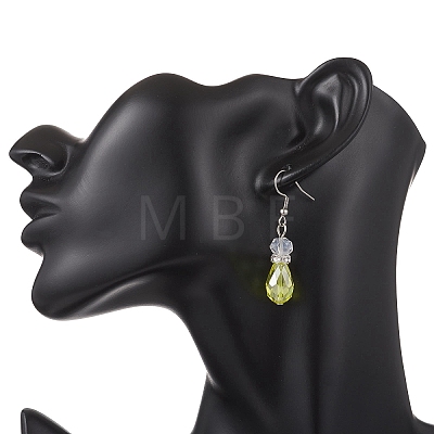 Teardrop Electroplate Glass Dangle Earrings EJEW-JE06796-1
