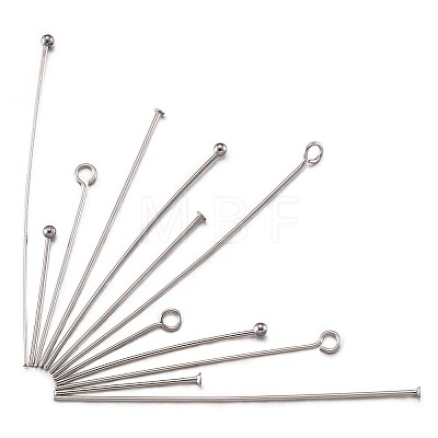 304 Stainless Steel Ball Head Pins & Eye Pins & Head Pins STAS-TA0004-23P-1