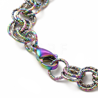 Ion Plating(IP) 304 Stainless Steel Chain Bracelets for Women Men BJEW-P292-03MC-1