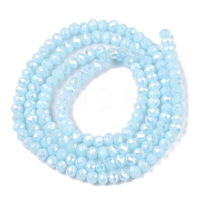 Electroplate Glass Beads Strands EGLA-A044-P1mm-B06-1