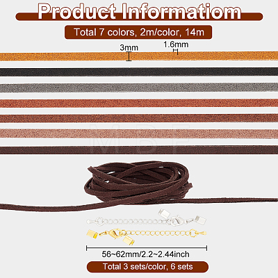 DIY Cord Bracelet Necklace Making Kit DIY-BC0009-48-1