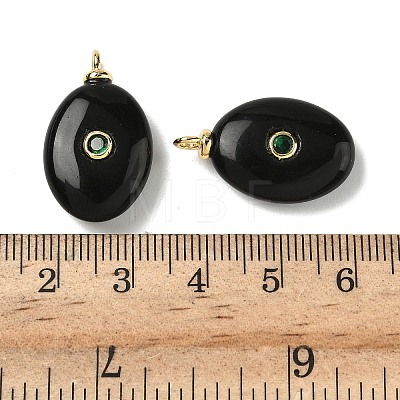 Natural Black Onyx Pendants G-H328-07G-B16-1