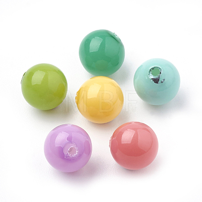 Eco-Friendly Plastic Imitation Pearl Beads X-MACR-T015-8mm-01-1