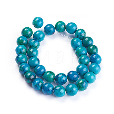 Natural Chrysocolla Beads Strands X-G-F647-02-B-1