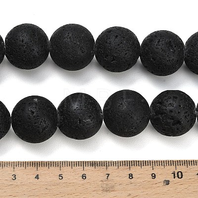 Natural Lava Rock Round Beads Strands G-M169-20mm-03-1
