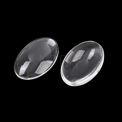 Transparent Oval Glass Cabochons X-GGLA-R022-30x20-1