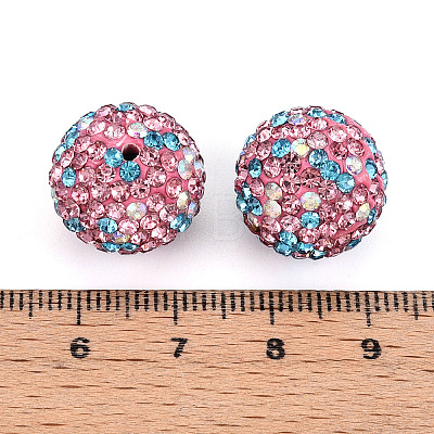 Polymer Clay Pave Rhinestone Beads RB-T018-01J-1