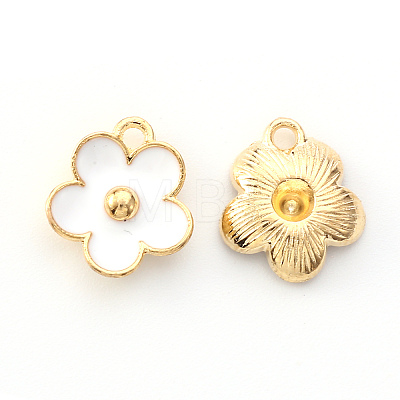 Light Gold Plated Alloy Enamel Pendants LS-ENAM-R136-16A-1