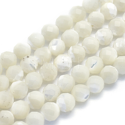 Natural White Shell Beads G-O171-09-6mm-1