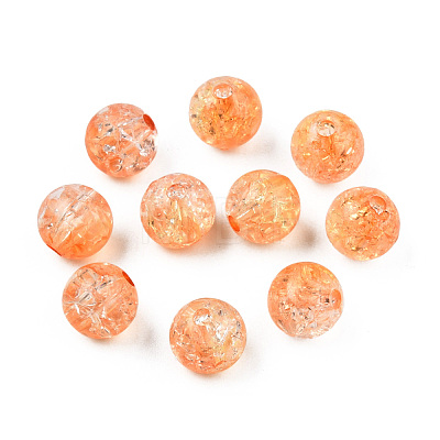 Transparent Crackle Acrylic Beads CACR-N002-08A-1