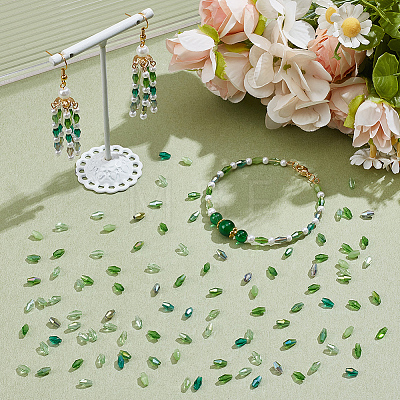 400Pcs 2 Bags Electroplate Glass Beads GLAA-SC0003-36A-1