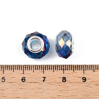 Transparent Glass European Beads GPDL-N004-D14mm-A12-1