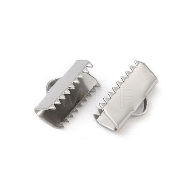 304 Stainless Steel Ribbon Crimp Ends STAS-E471-05K-P-1