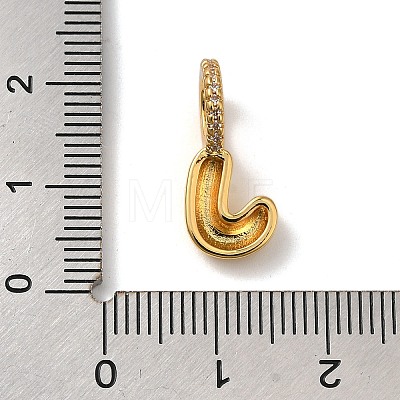 Brass Micro Pave Cubic Zirconia Pendants KK-K345-13J-G-1