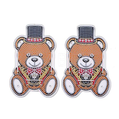 5D DIY Bear Pattern Animal Diamond Painting Pencil Cup Holder Ornaments Kits DIY-C020-06-1