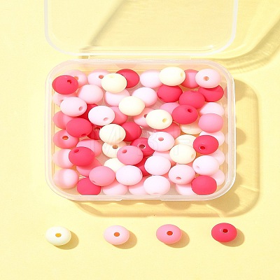 70Pcs Rubberized Style Acrylic Beads MACR-FS0001-71B-1