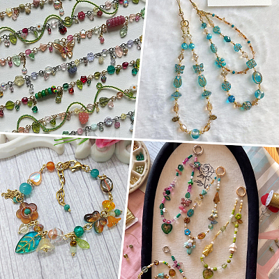 DIY Acrylic & Glass Beads Findings Kits FIND-SC0023-06-1