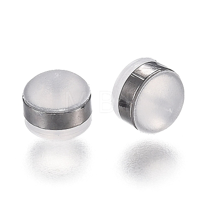Brass Rings Silicone Ear Nuts SIL-N003-04B-1