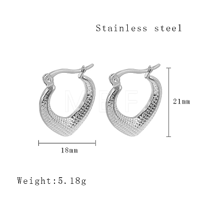 304 Stainless Steel Hoop Earrings for Women YI9341-2-1