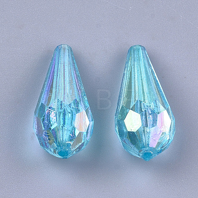 Transparent Acrylic Beads X-TACR-T007-09-1