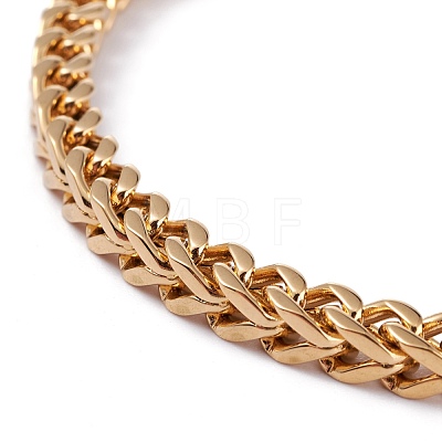 Vacuum Plating 304 Stainless Steel Curb Chain Bracelets BJEW-I295-03G-1