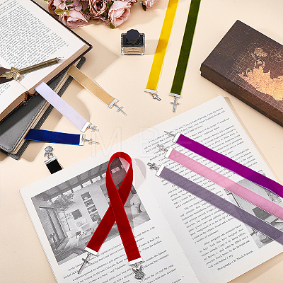 10Pcs Velvet Bookmark AJEW-FG00019-1