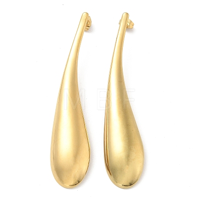 Ion Plating(IP) 304 Stainless Steel Teardrop Stud Earrings for Women EJEW-M089-07G-1