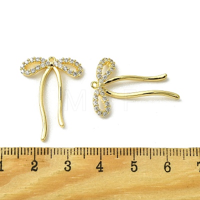 Brass Micro Pave Cubic Zirconia Pendants FIND-Z035-05G-1