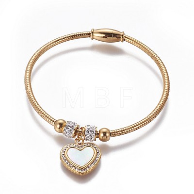 304 Stainless Steel Charms Bangles BJEW-P258-05-1